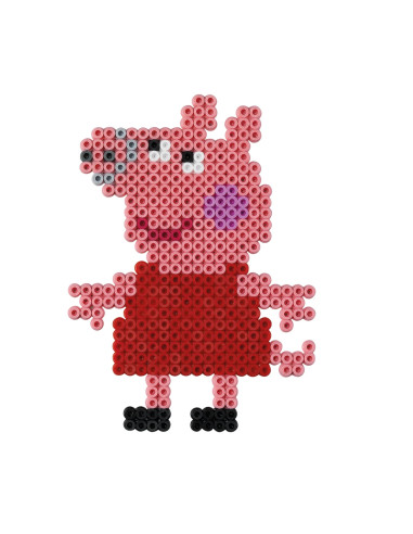 Ha7952,Peppa Pig, 4000 margele Hama midi si 2 plansete Patrat in cutie