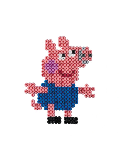 Ha7952,Peppa Pig, 4000 margele Hama midi si 2 plansete Patrat in cutie
