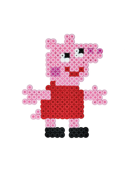 Ha7965,Peppa Pig - 2000 margele de calcat Hama midi si o planseta in cutie cu agatator