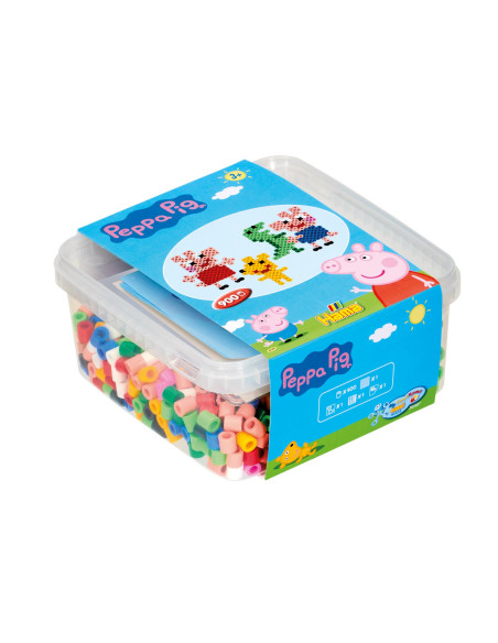 Ha8750,Peppa Pig - 900 margele Hama maxi si planseta patrat maxi in cutie