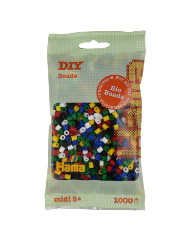 Ha190-198,Margele de calcat Hama midi bio, mix 198, 1000 buc in pungulita