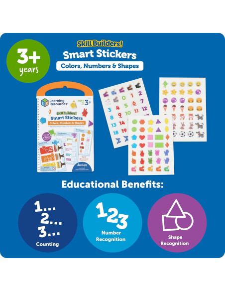 LER5513,Set activitati educative cu abtibilduri - Culori, numere si forme