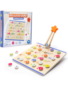 EI-1405,Puzzle din lemn - Litere & sunete in lb. engleza