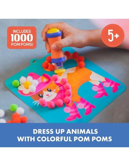 EI-1546,Set creativ cu pompoane - Imbraca animalutele
