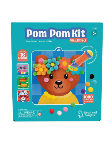 EI-1546,Set creativ cu pompoane - Imbraca animalutele