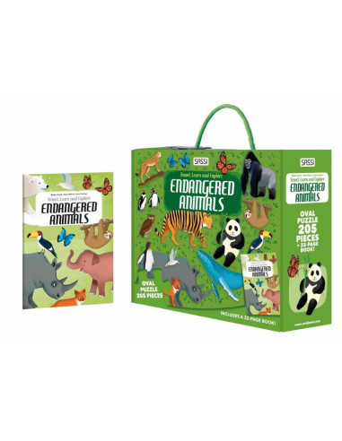 978-88-303-0594-6,Cunoaste si exploreaza - Puzzle Animale pe cale de disparitie (205 piese)