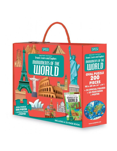 Cunoaste si exploreaza - Puzzle Monumentele lumii (200 piese)