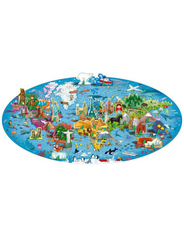 Cunoaste si exploreaza - Puzzle Planeta Pamant (200 piese)