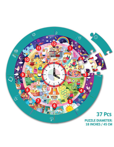 CCPPL092A,Puzzle - Ursuletul invata ceasul