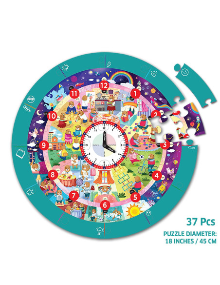 CCPPL092A,Puzzle - Ursuletul invata ceasul