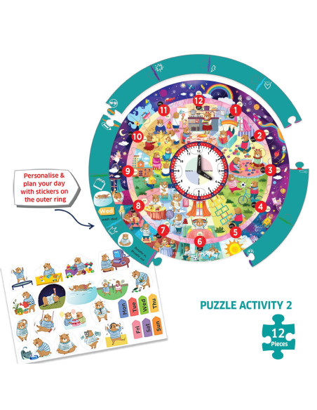 CCPPL092A,Puzzle - Ursuletul invata ceasul
