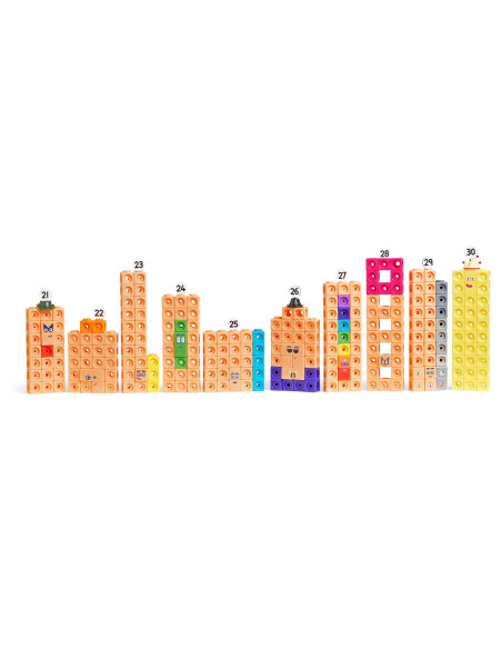 HM96321-EDU,MathLink®Cubes Numberblocks in romana Set de activitati de la 21 - 30