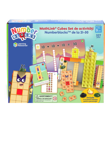 HM96321-EDU,MathLink®Cubes Numberblocks in romana Set de activitati de la 21 - 30