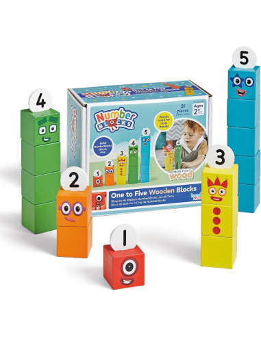 Cuburi din lemn Numberblocks  - De la 1 la 5