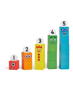 HM96931-UK,Cuburi din lemn Numberblocks - De la 1 la 5 2