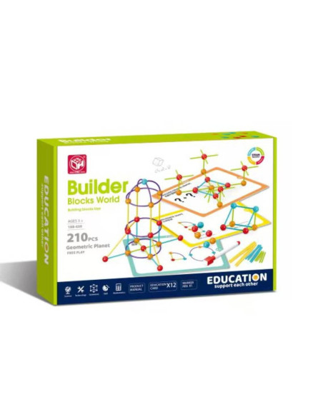 188-639,Set de constructie STEAM - Forme 3D (210 piese)
