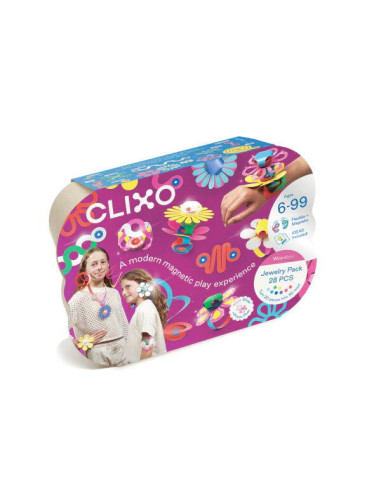 CL-WEAR-RB-1,Clixo® joc magnetic de construit - Bijuterii colorate (28 piese)