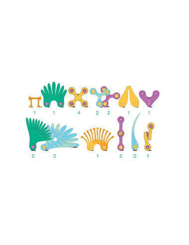 CL-TRBD-TR-1,Clixo® joc magnetic de construit - Pasari tropicale (22 piese)