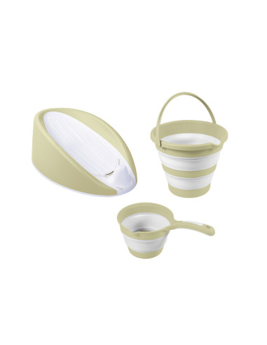 Set 3 in 1 cu suport anatomic pentru cadita - Verde Eco