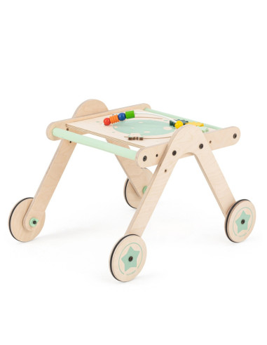 UP-Mtyz_4in1,Antepremergator din lemn 4 in 1 MamaToyz cu masuta de activitati