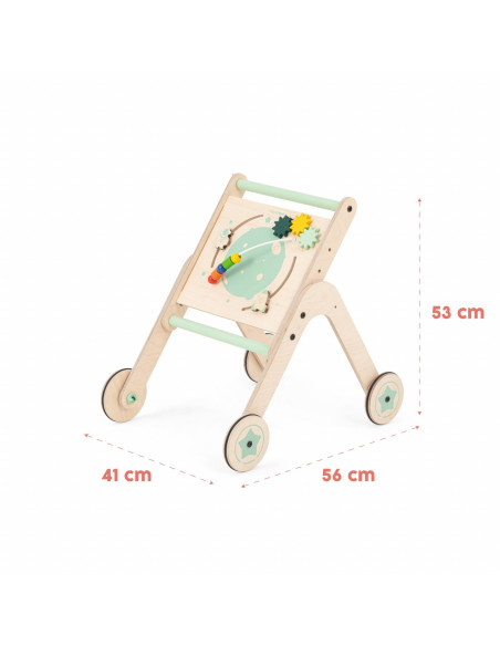 UP-Mtyz_4in1,Antepremergator din lemn 4 in 1 MamaToyz cu masuta de activitati