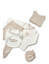 UP-BC-CSY8126,Set de 5 piese pentru nou nascut, 100% bumbac organic, TeddyBear, BabyCosy