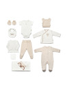 UP-BC-CSY8125,Set de 10 piese pentru nou nascut, 100% bumbac organic, TeddyBear, BabyCosy