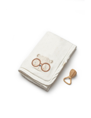 UP-BC-CSY8130,Paturica pentru nou nascut, 100% bumbac organic, TeddyBear, BabyCosy