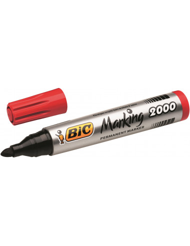 Marker permanent BIC 2000, rosu, 12 buc/cutie,8209133