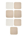 UP-BC-CSY59611,Set de 7 batistute din bumbac pentru bebelusi, BabyCosy, 25cmX25cm, roz