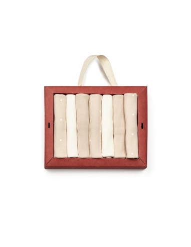 UP-BC-CSY59611,Set de 7 batistute din bumbac pentru bebelusi, BabyCosy, 25cmX25cm, roz UP-BC-CSY59611,Set de 7 batistute din bumbac pentru bebelusi, BabyCosy, 25cmX25cm, roz