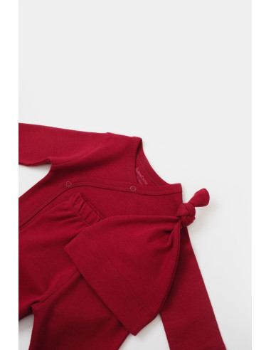 UP-BC-CSY5511,Set de 5 piese pentru nou nascut - 100% bumbac organic - Rosu, BabyCosy