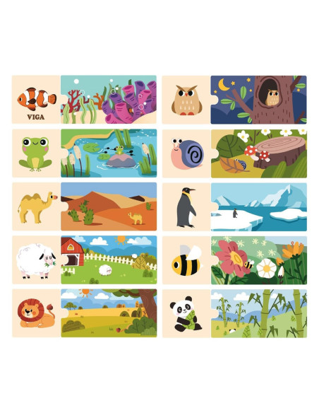 VIG44675,Unde traiesc animalele, puzzle de asociere