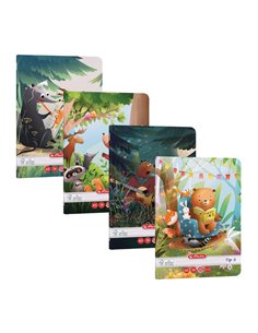Set 4 x Caiet Herlitz Tip II A5, 36 file, 80 g/mp, Motiv fun time