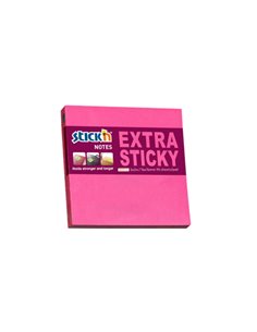 Notes autoadeziv extra-sticky Stick'n 76 x 76mm, 90 file, Magenta neon