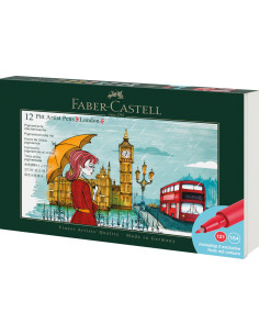 FC267137,Cutie 12 culori pitt artist pen cities london FABER-CASTELL FC267137