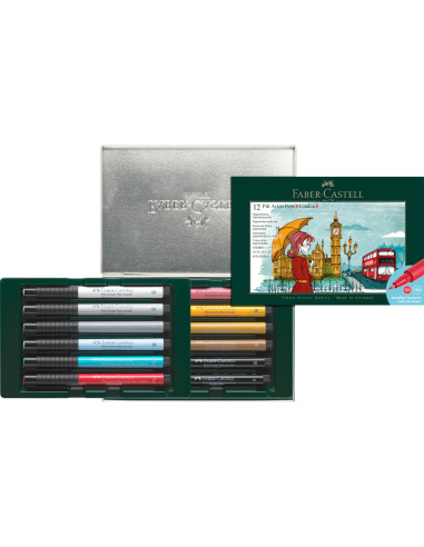 FC267137,Cutie 12 culori pitt artist pen cities london FABER-CASTELL FC267137