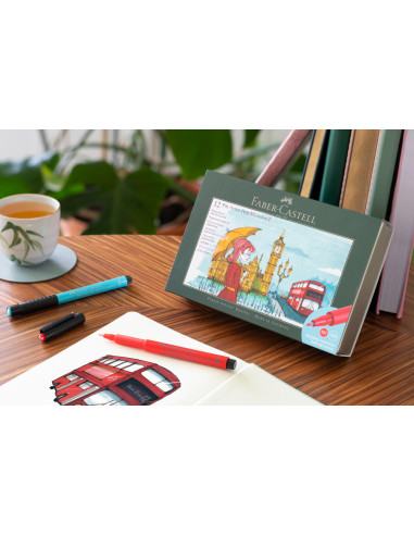 FC267137,Cutie 12 culori pitt artist pen cities london FABER-CASTELL FC267137