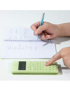 DLED240SR-R-GR,Calculator stiintific 12 digiti din plastic reciclat DELI, 240 functii, vernil longreen 2