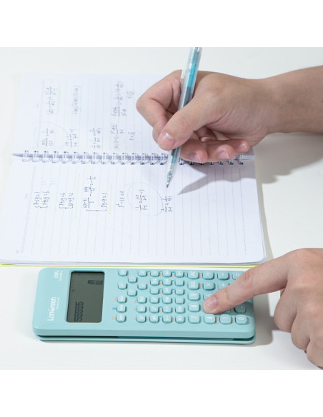 DLED240SR-R-BL,Calculator stiintific 12 digiti din plastic reciclat DELI, 240 functii, bleu longreen DLED240SR-R-BL,Calculator stiintific 12 digiti din plastic reciclat DELI, 240 functii, bleu longreen