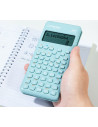 DLED240SR-R-BL,Calculator stiintific 12 digiti din plastic reciclat DELI, 240 functii, bleu longreen