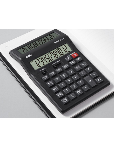 DLEM049,Calculator birou 12 digiti M049 DELI, display dublu, Negru DLEM049,Calculator birou 12 digiti M049 DELI, display dublu, Negru