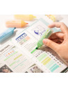 DLEU350,Set 4 buc x Textmarker forma patrata DELI, motiv Cats