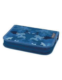 400198282,Penar echipat HERLITZ cu 1 clapa, 26 piese, 13.5 x 19.5 x 3.5 cm, motiv Blue Army