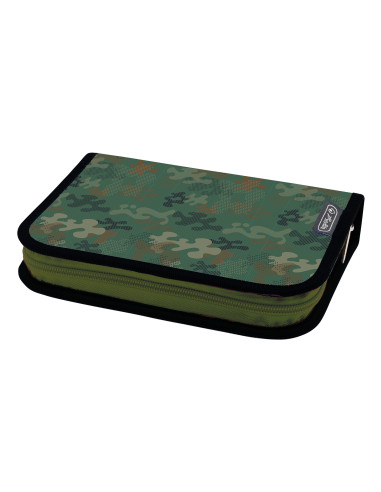 400198288,Penar echipat HERLITZ cu 2 clape, 34 piese, 13.5 x 19.5 x 3.5 cm, motiv Green Army