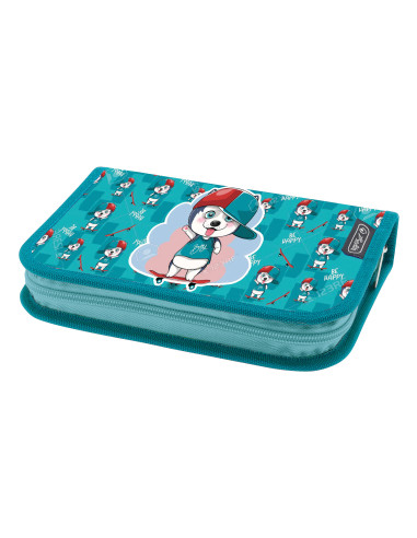 400198283,Penar echipat HERLITZ cu 1 clapa, 26 piese, 13.5 x 19.5 x 3.5 cm, motiv Skate Dog