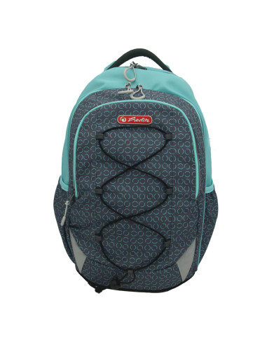 Rucsac HERLITZ strings pro, ergonomic, spatios, poliester reciclat rezistent la apa, motiv Circles