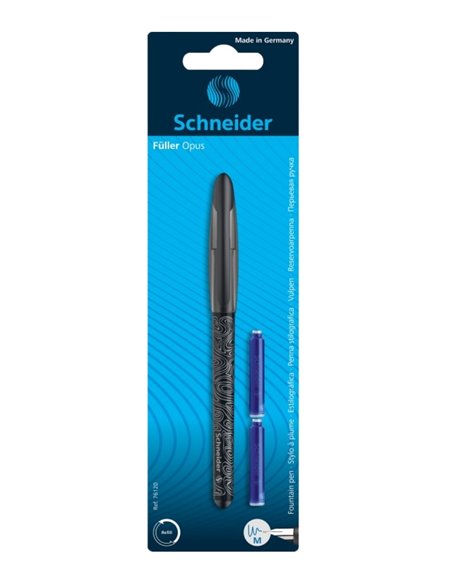 Stilou Schneider Opus +  2 rezerve, blister, Negru