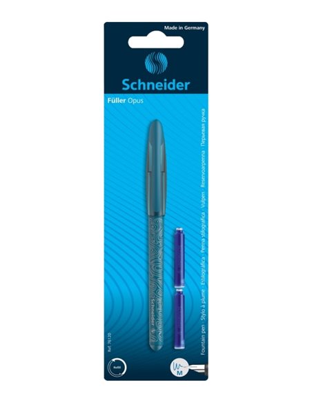 Stilou Schneider Opus +  2 rezerve, blister, Turcoaz