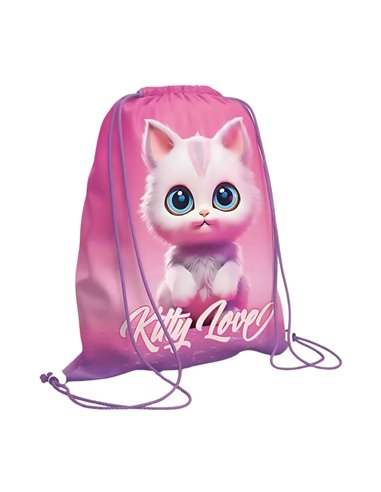 Sac sport S-COOL SC3048, 46x35.5 cm, Motiv kitty love